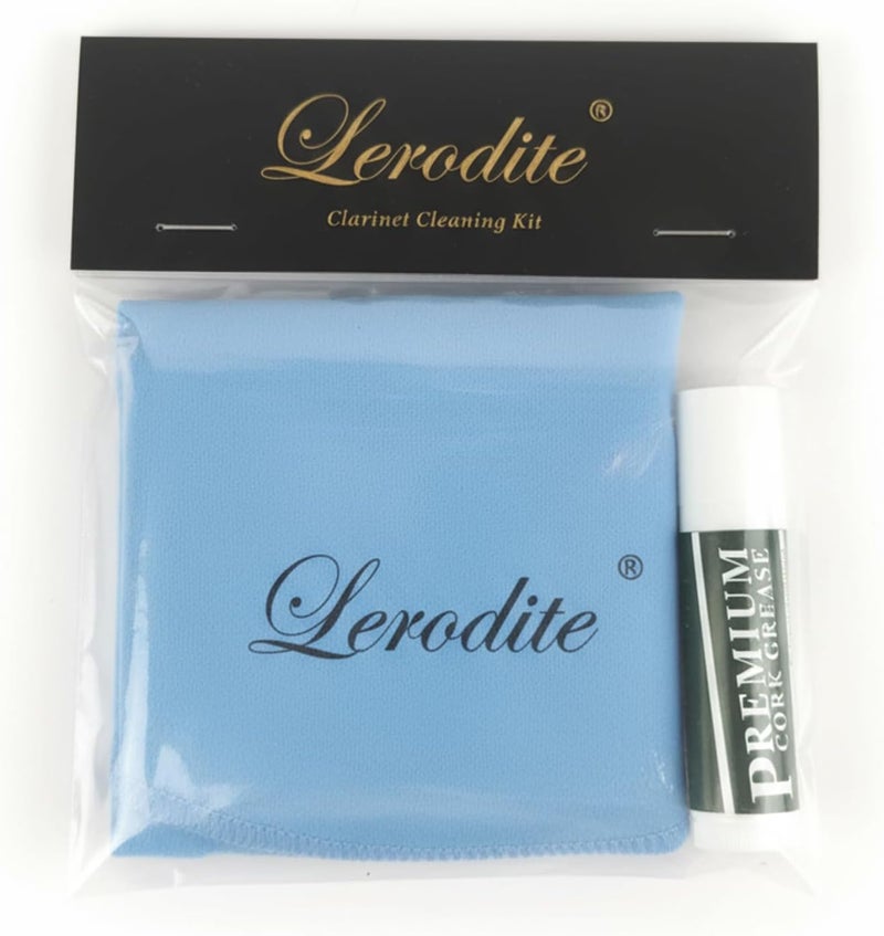 Lerodite Cleaning Cloth Swab for Inside Tube Suitable for Clarinet Piccolo Flute Sax Saxophone (Blue with cork grease) - Image 1